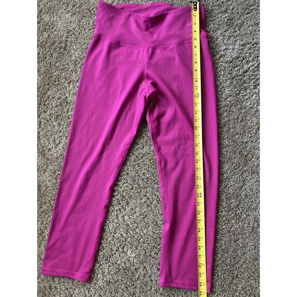 Old Navy Active Womens Powerpress Leggings Pants Pink High Rise Go-Dry L Tall - Picture 3 of 10